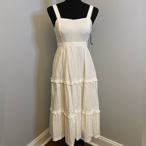Elegant White Tiered Maxi Dress